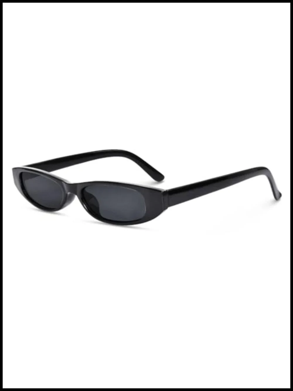 Retro 90s Slim Small Rectangle Sunglasses for Women UV400